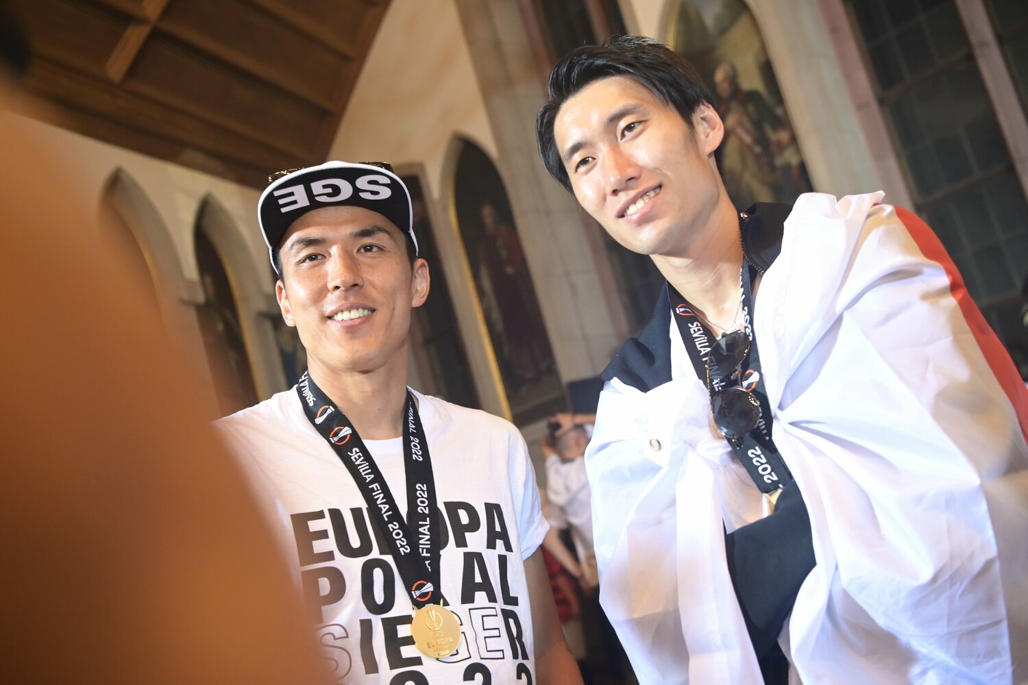 EL優勝時の2人　©dpa/JIJI PRESS