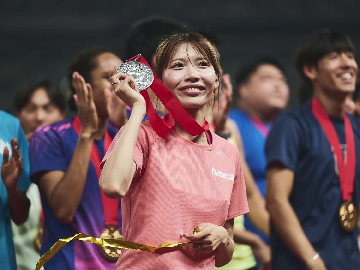 日本選手権では田中佑美（富士通）に敗れて2位も、ライオンのメダルをゲット　©Yuki Suenaga