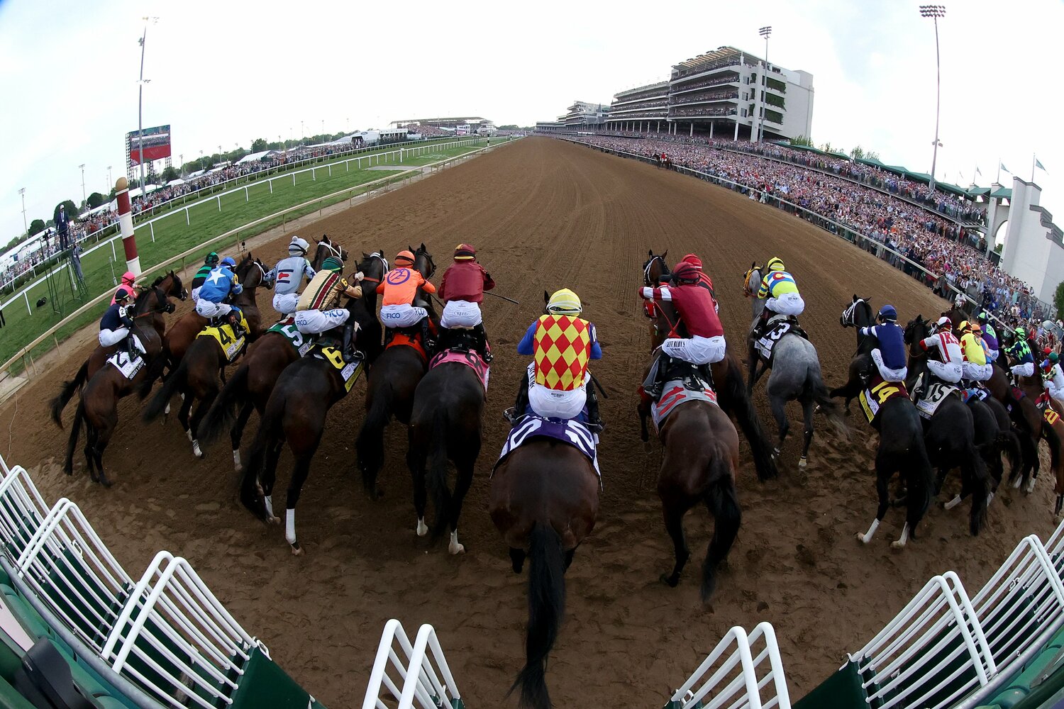 スタートの瞬間。テーオーパスワードとフォーエバーヤングはやや後手を踏んだ ©AFP/JIJI PRESS