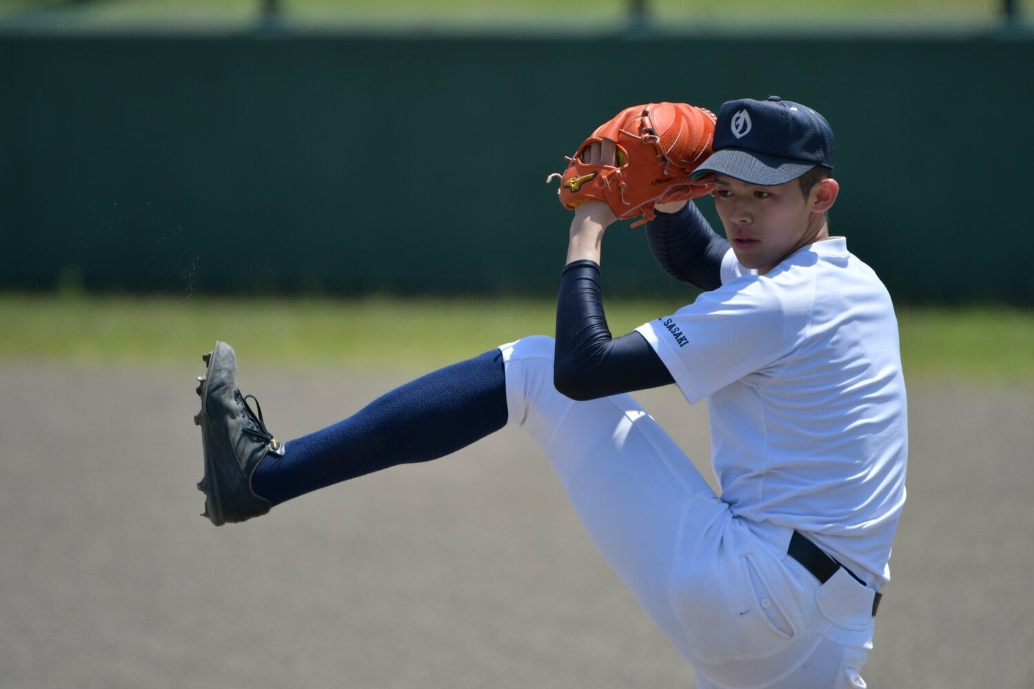 大船渡高校時代の佐々木 ©Hideki Sugiyama