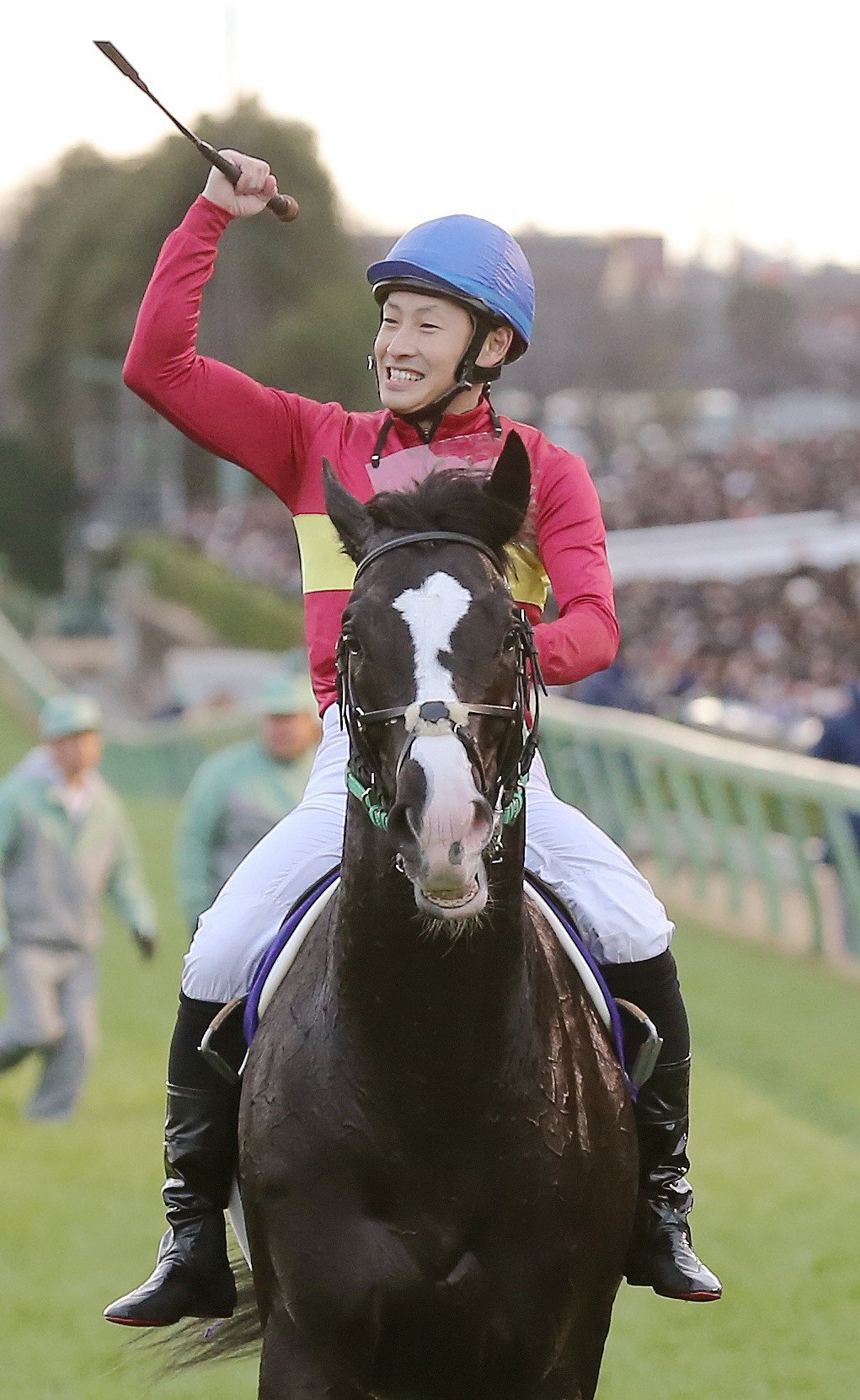 2015年の有馬記念でゴールドアクターで初のGIタイトルをつかんだ吉田隼人 ©JIJI PRESS