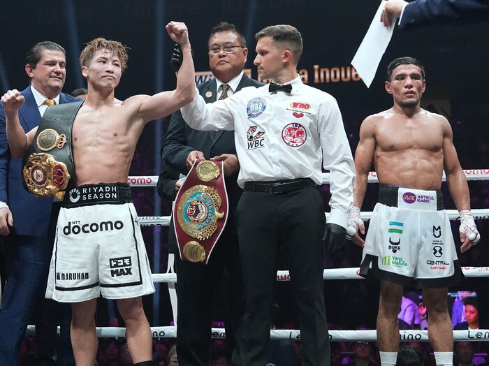 井上尚弥に完敗「慌ててグローブを…アフマダリエフは不満げだった」英国人記者が目撃した“敗者の誤算”「イノウエがあの戦いをしたらナカタニでも勝てない」＜Number Web＞ photograph by Naoki Fukuda