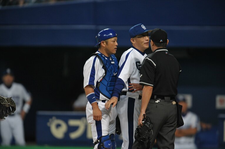 現役時代の谷繁元信　©BUNGEISHUNJU