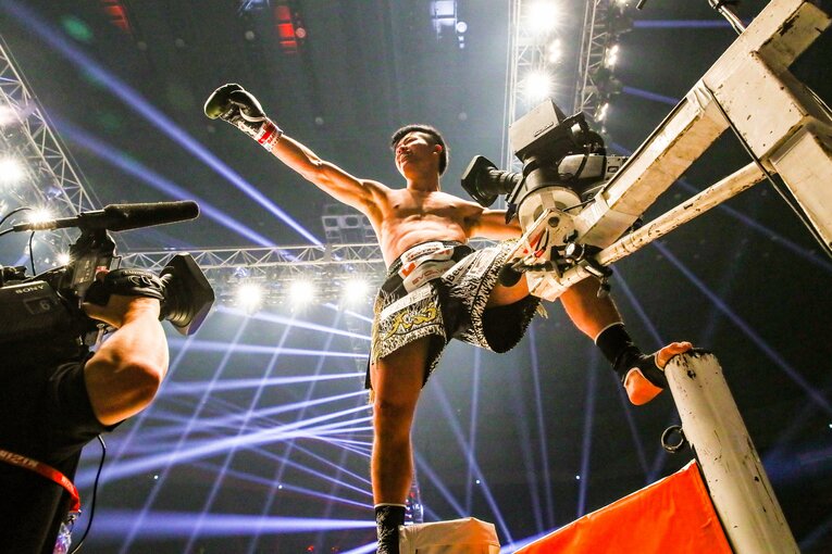 五味隆典ふうのパフォーマンスを見せる那須川　©RIZIN FF Susumu Nagao