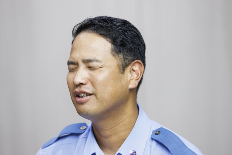 元プロ野球選手の警察官・大田阿斗里（2024年撮影）©Atsushi Hashimoto