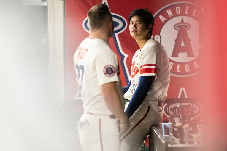 仲良しコンビ、トラウトと大谷（4/4）　©Nanae Suzuki