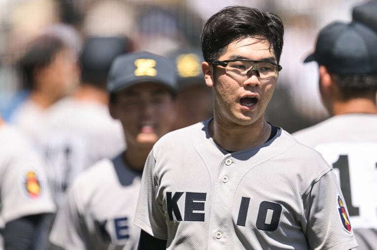 メガネの強打者・延末藍太／182cm・83kg／3年生　©Nanae Suzuki