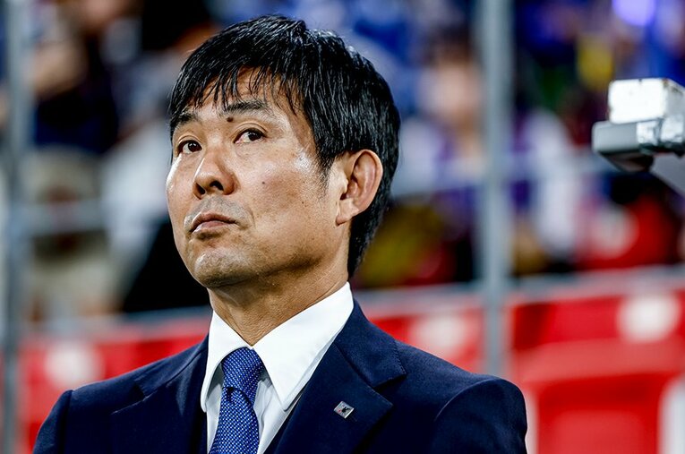 日本代表3月シリーズでの森保一監督。名波浩コーチらが入閣した第2次政権でどんなチームを作るか ／ photograph by Kiichi Matsumoto/JMPA