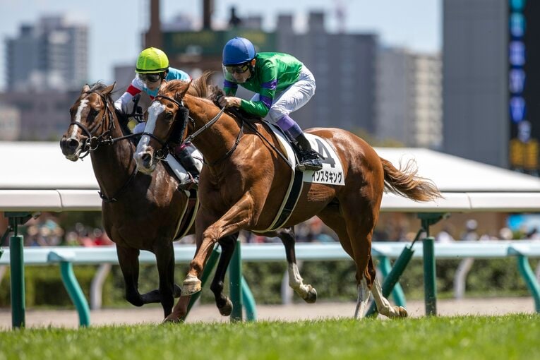 2歳新馬を制したインスタキング ／ photograph by photostud