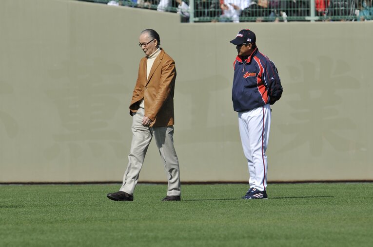 2009年、WBCに臨む日本代表のキャンプを訪問　©Takuya Sugiyama