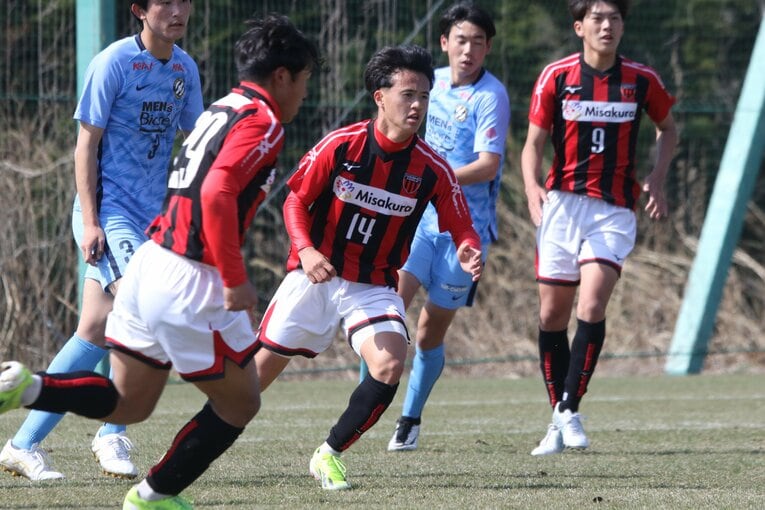 今年はJFA・Jリーグ特別指定選手として地元のテゲバジャーロ宮崎に登録されている（2024年Jヴィレッジカップ）　©︎Takahito Ando