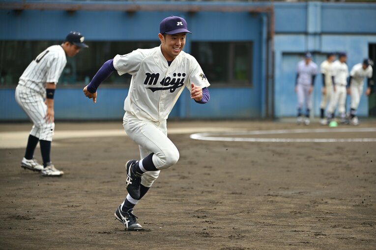 侍ジャパン大学代表 選考合宿に参加した飯森　50m5秒台の俊足　©Hideki Sugiyama