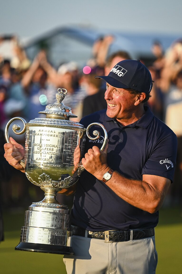 最年長メジャー優勝を成し遂げたミケルソン　©︎Getty Images