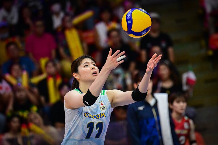 山田二千華（VNLファイナル決勝・イタリア戦）　©︎Volleyball World