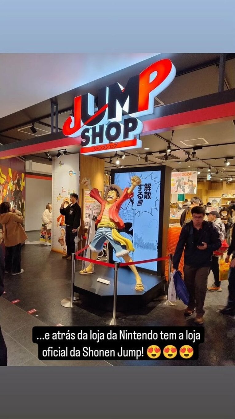 「任天堂の店の後ろに、少年ジャンプの店があった！」　※ボンテンポ記者のインスタグラムより