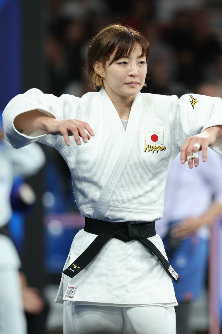 パリ五輪で日本勢金メダル第1号となった角田夏実　©Tetsuya Higashikawa/JMPA