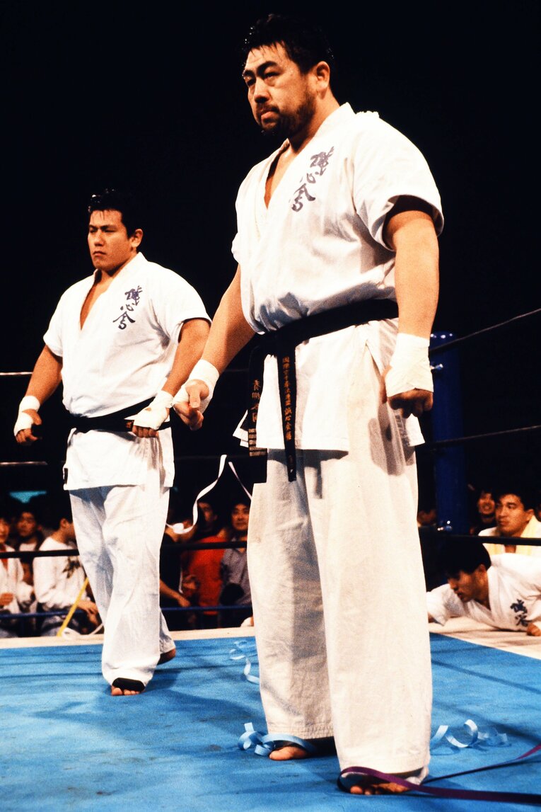 青柳政司館長と門下生の齋藤彰俊