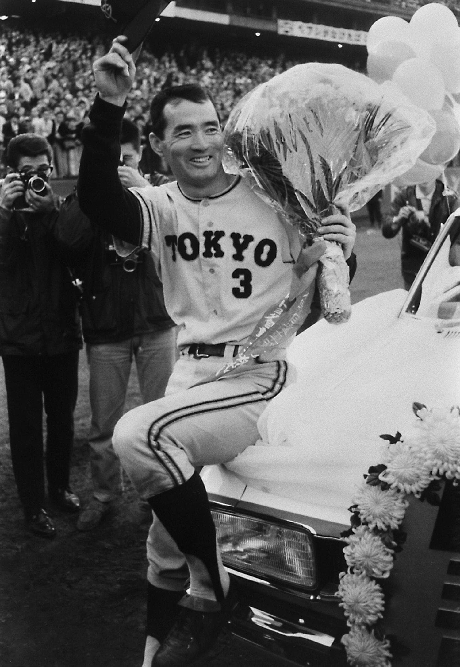1970年にリーグ優勝したロッテオリオンズ。日本シリーズでは1勝4敗でジャイアンツに敗れた。シリーズMVPは長嶋茂雄(写真は東京スタジアムで) ©JIJI PRESS