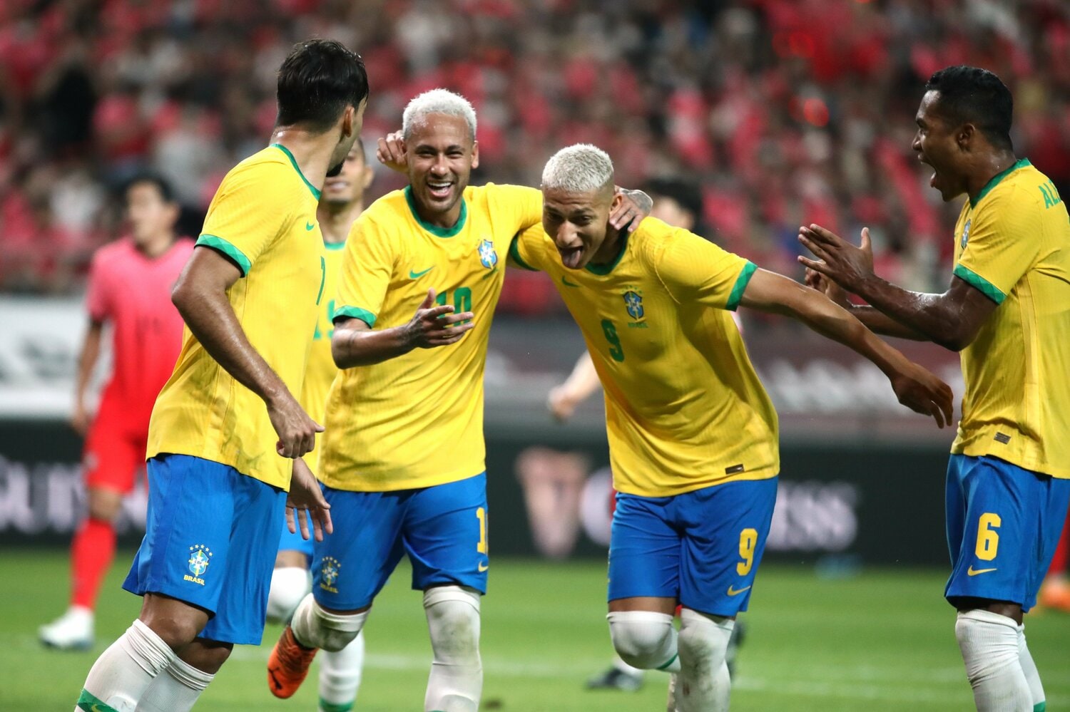 ネイマールの2ゴールなどで5-1と韓国代表に大勝したブラジル代表 ©︎Getty Images
