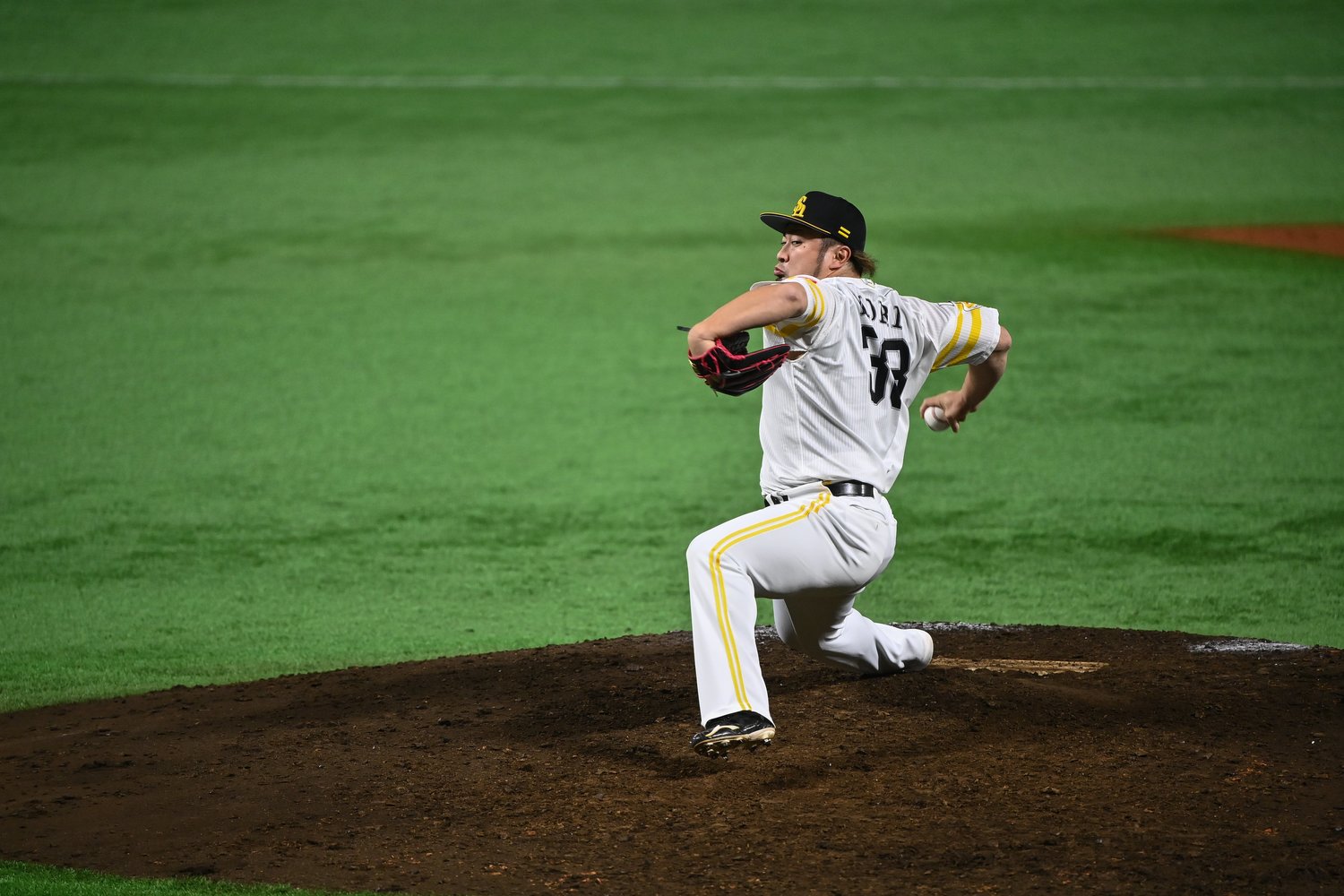 鷹の守護神・森唯斗は2013年ドラフト2位指名でソフトバンク入り ©Nanae Suzuki