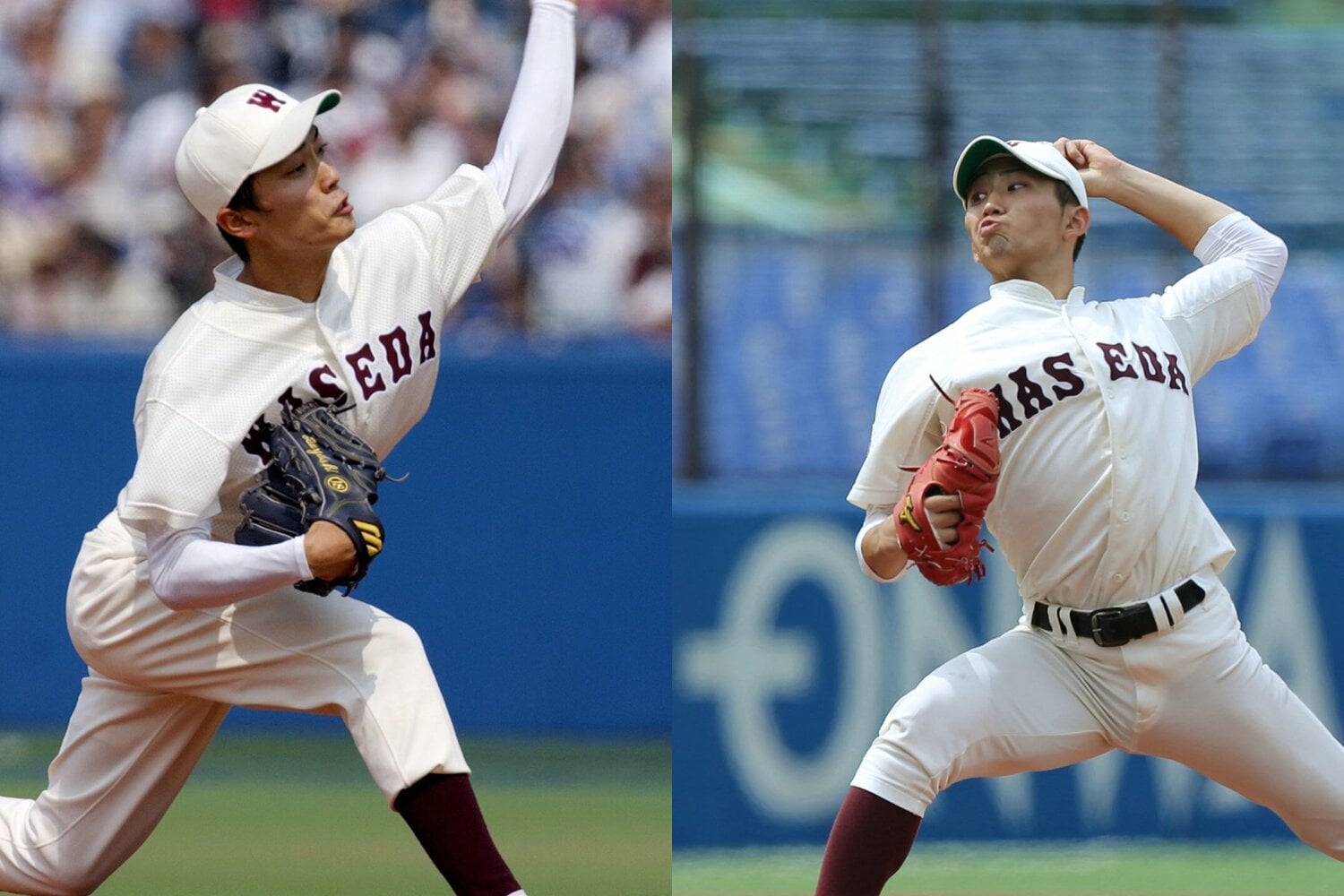 早大時代の和田（左）と小島　©JIJI PRESS