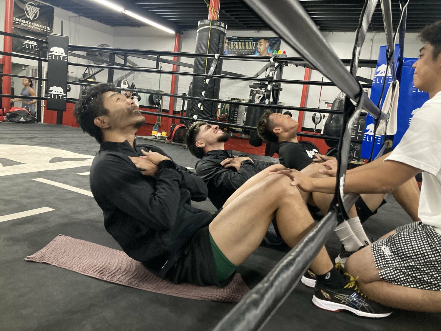 厳しいトレーニングをこなす中谷　©︎Daisuke Sugiura