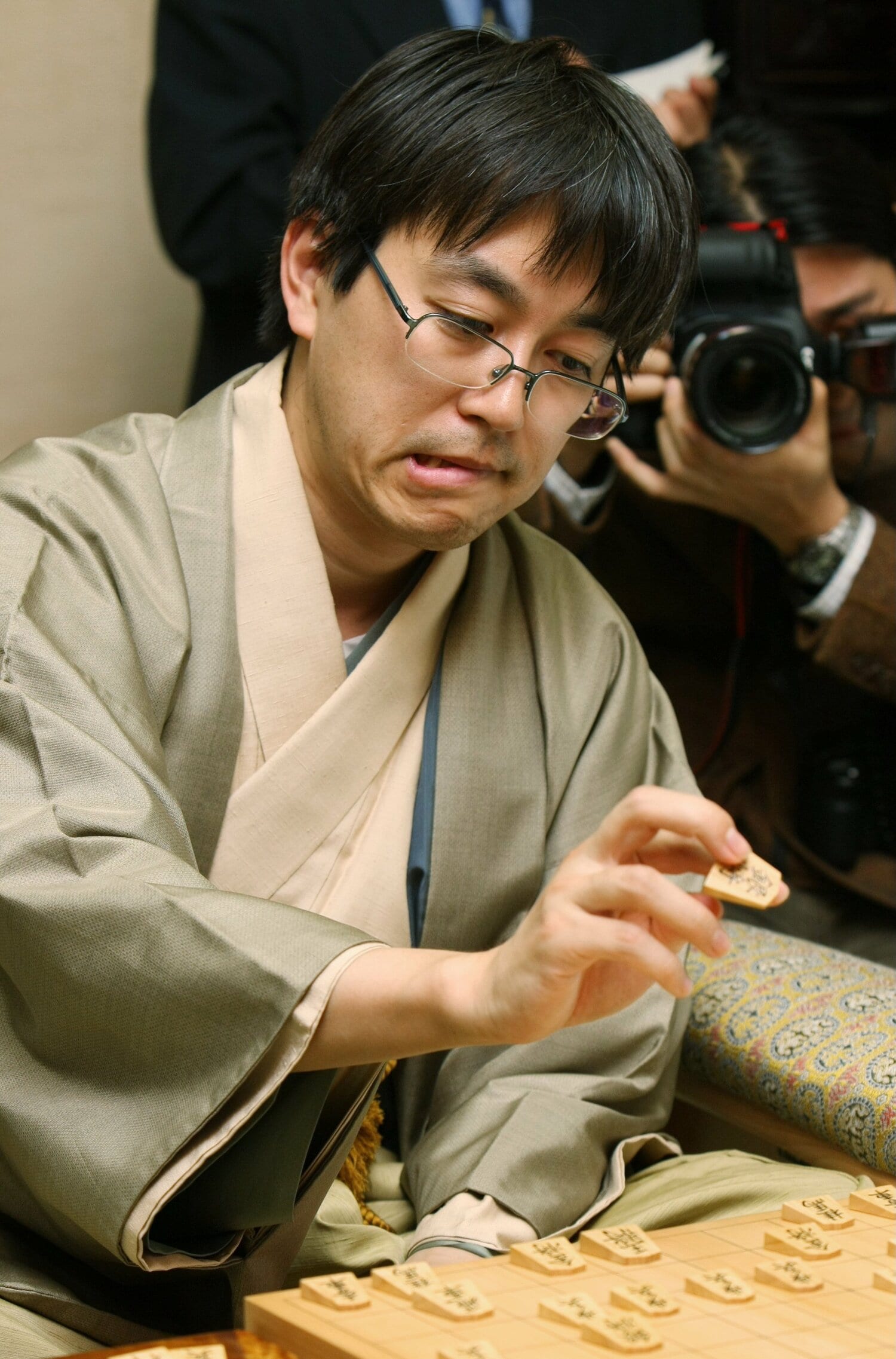 08年竜王戦第4局の羽生　©JIJI PRESS