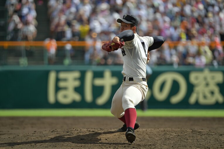 高校3年時の夏の甲子園での柿木。圧倒的な強さで春夏連覇を達成するなど、まさに大阪桐蔭の最強世代だった　©︎Hideki Sugiyama
