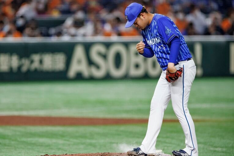 6月21日、巨人戦にリリーフ登板した伊勢　©Kiichi Matsumoto