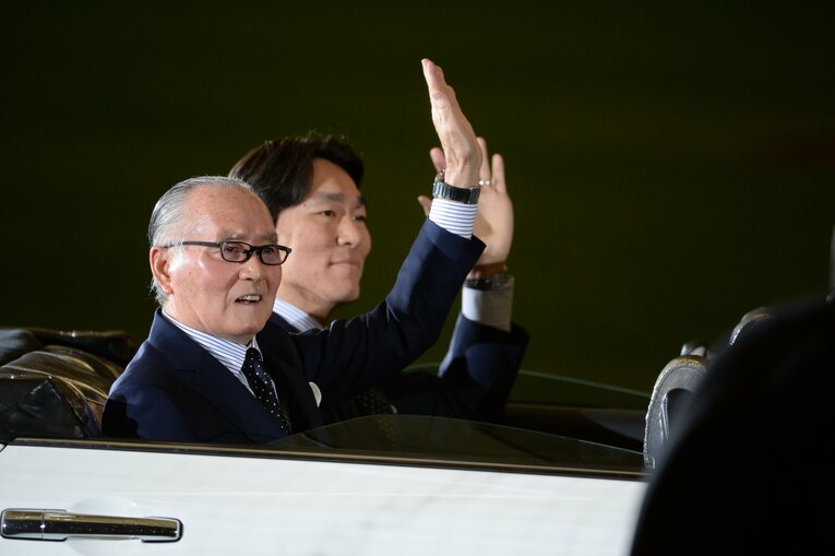 2013年、長嶋茂雄氏と　©Naoya Sanuki