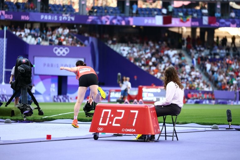 北口榛花の投擲フォーム（7枚目／全7枚）©Ryosuke Menju/JMPA