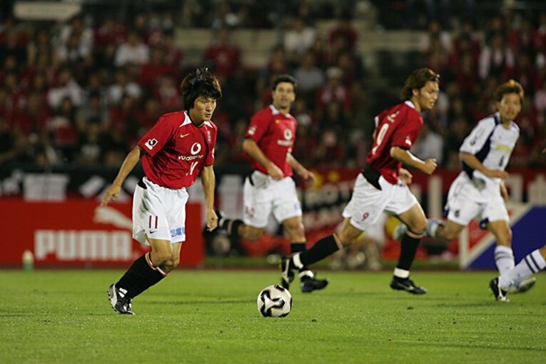 田中達也が憧れたという、田中達也の浦和レッズ時代©Takao Yamada