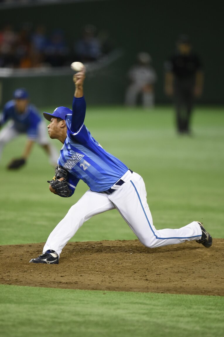 2016年CS第1ステージに登板した今永　©Hideki Sugiyama