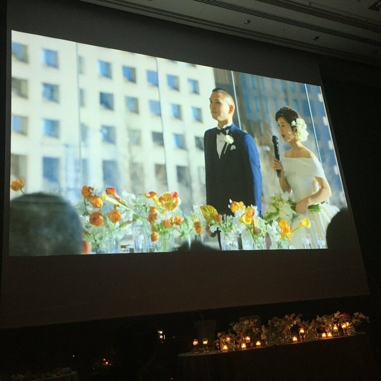 2022年1月、早川史哉＆真優さんの結婚式の様子（著者撮影）