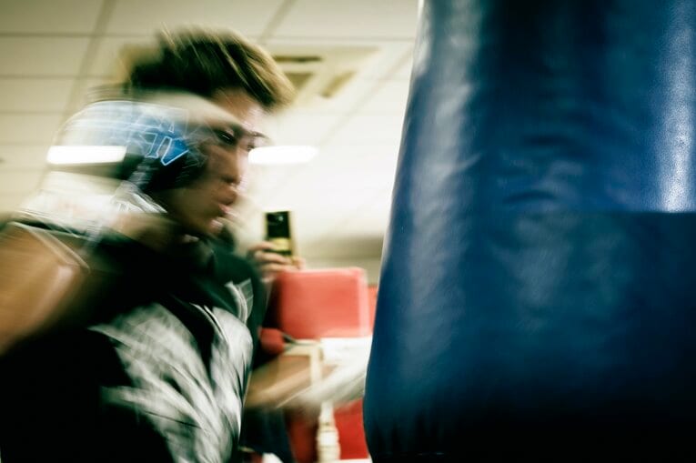 井上尚弥の公開練習　©Kiichi Matsumoto