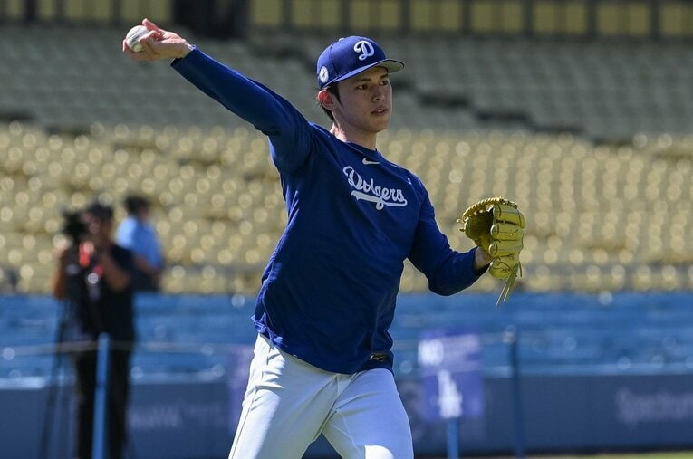 米メディアが不安定なドジャース救援陣の「救世主」として報じた佐々木朗希。実際にマイナーでも中継ぎ登板が試されるなど、可能性は高まっている　©Nanae Suzuki