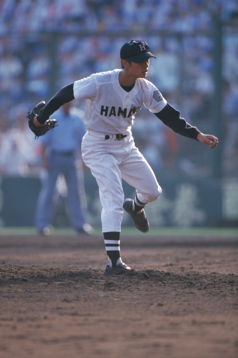 浜田高（島根）エース時代の和田毅　©BUNGEISHUNJU