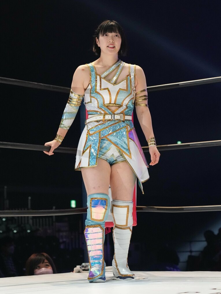 デビュー戦のリングに立ったさくらあや。2023年3月25日、横浜武道館　©Essei Hara