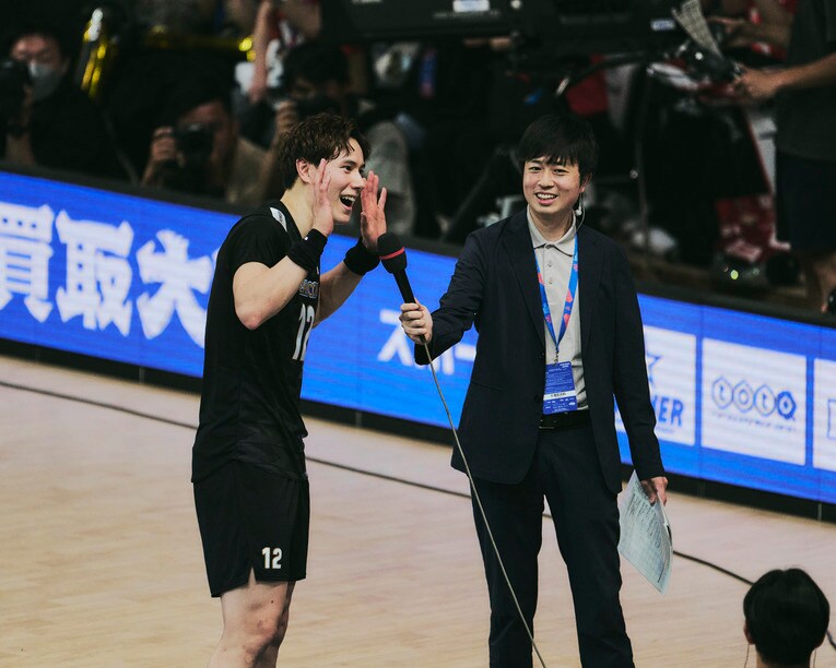 高橋藍（VNLスロベニア戦）©︎Yuki Suenaga