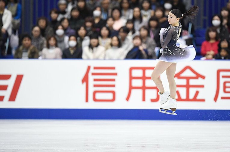 見事な3アクセル、そしてジャンプ以外の演技もすべて完璧だった……万能選手・紀平梨花。 ／ photograph by Asami Enomoto