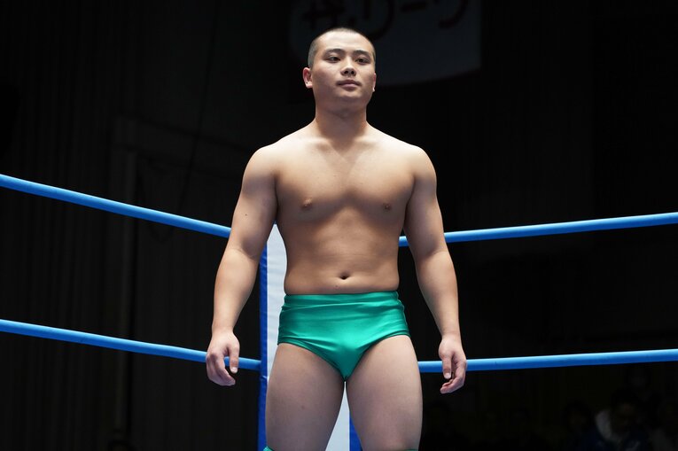 全日本プロレスの長尾一大心。デビューから11カ月目の9月7日、21歳の若さで死去した　©Essei Hara