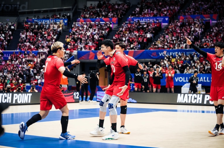 ネーションズリーグ ブルガリア戦　©︎FIVB