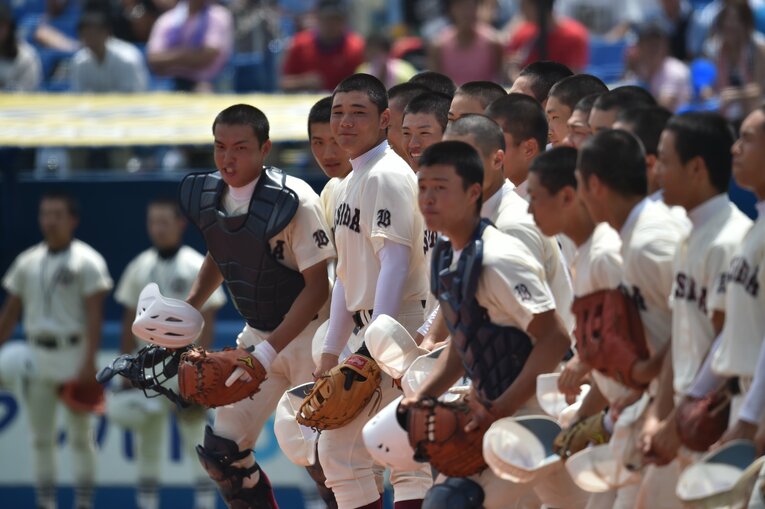 当時１年生の清宮。2015年夏の高校野球・西東京都大会準決勝　早稲田実業×日大三　©︎Hideki Sugiyama　