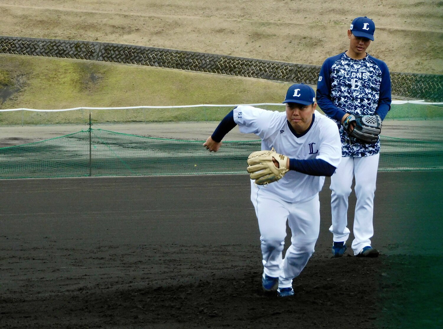 宮崎・南郷での春季キャンプで汗を流す平良　©︎Haruka Saro