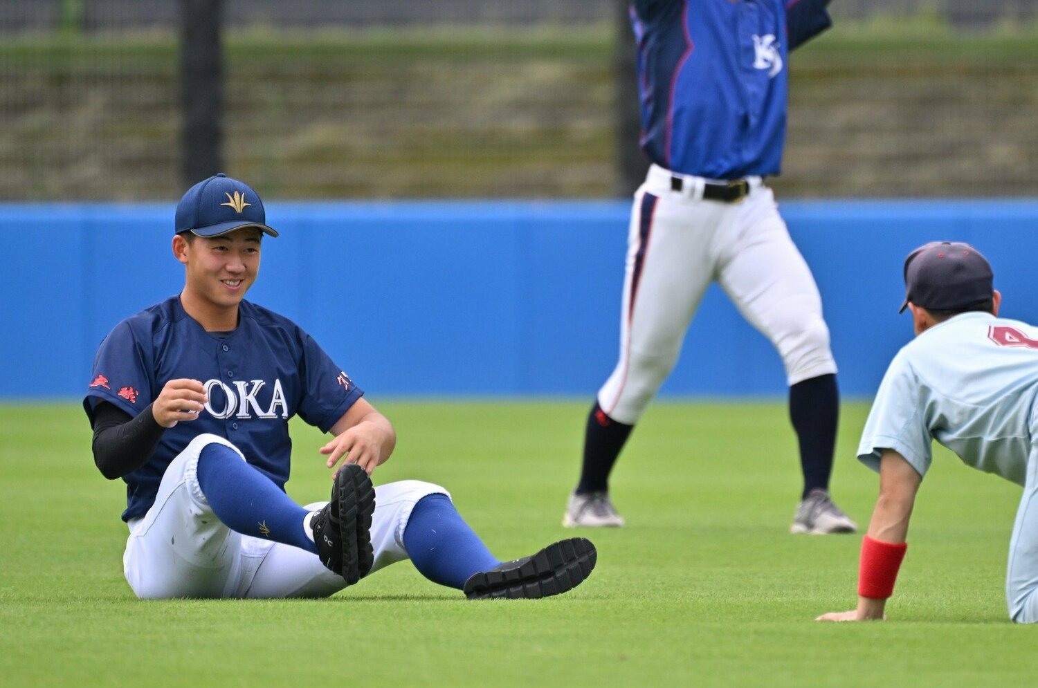 大学日本代表候補合宿で笑顔の立石正広(左)©︎Hideki Sugiyama