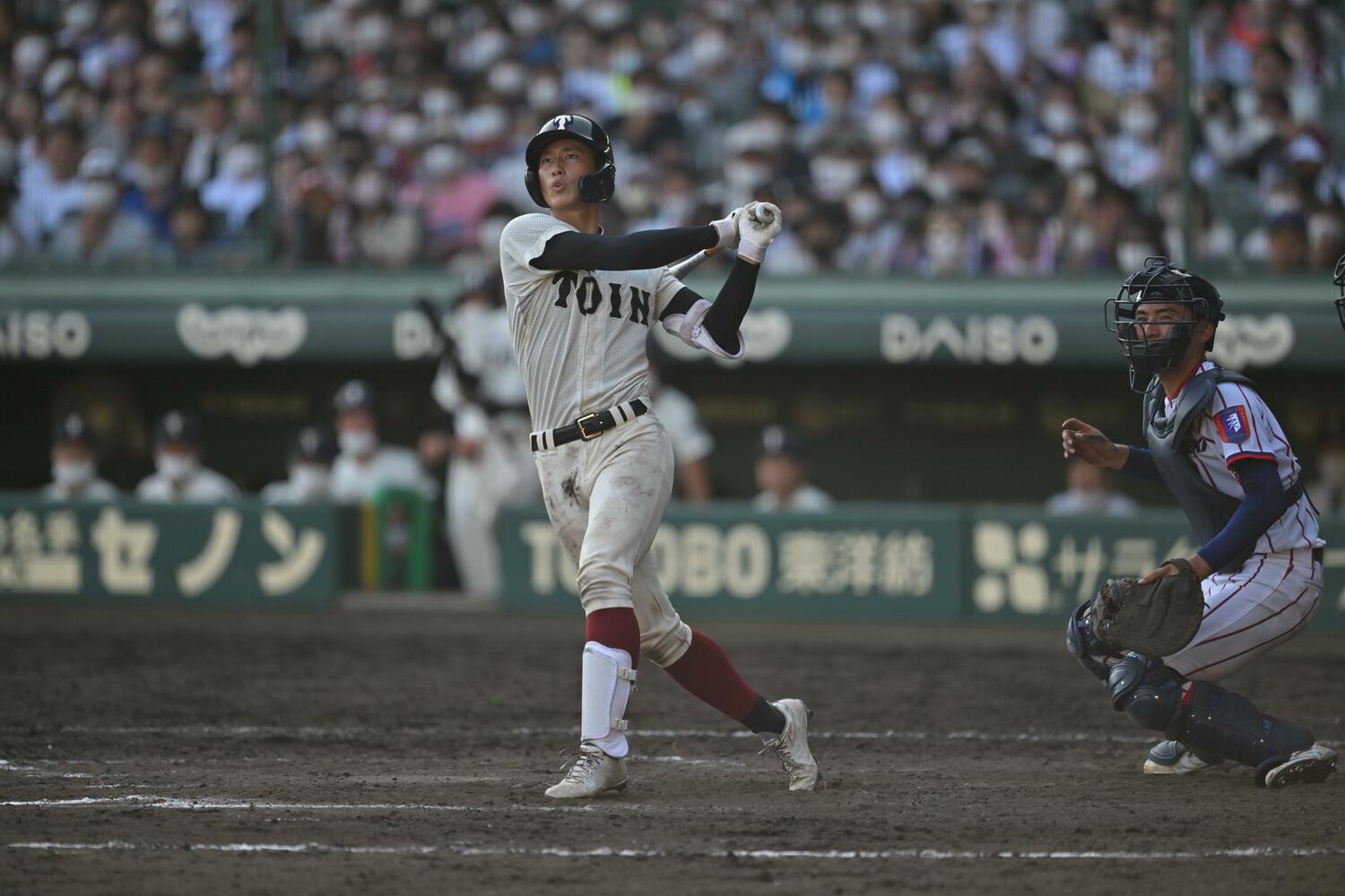 2022年夏の甲子園、大会屈指の好バッターだった大阪桐蔭の3番・松尾汐恩 ©Hideki Sugiyama