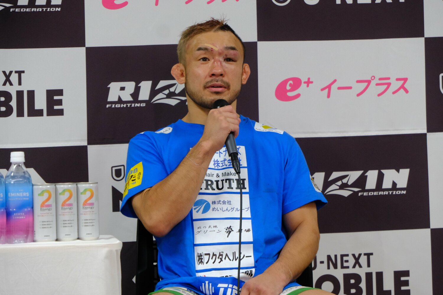試合後に思いを明かした扇久保　©Norihiro Hashimoto