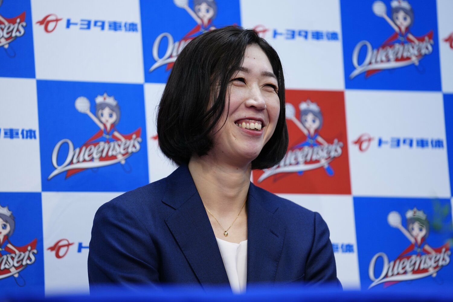 引退会見では「幸せな競技生活だった」と振り返った荒木絵里香（2021年10月）　©︎KYODO