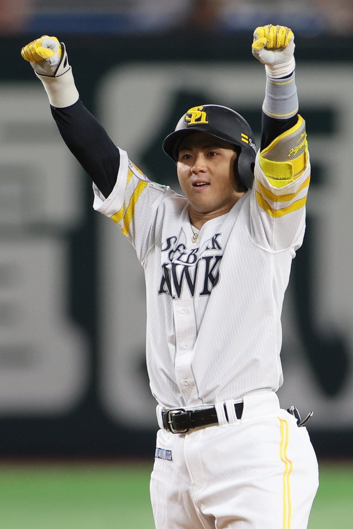 佐藤直樹27歳。50ｍ5秒8の俊足と遠投120ｍの強肩が武器の右打ち外野手だ ©JIJI PRESS