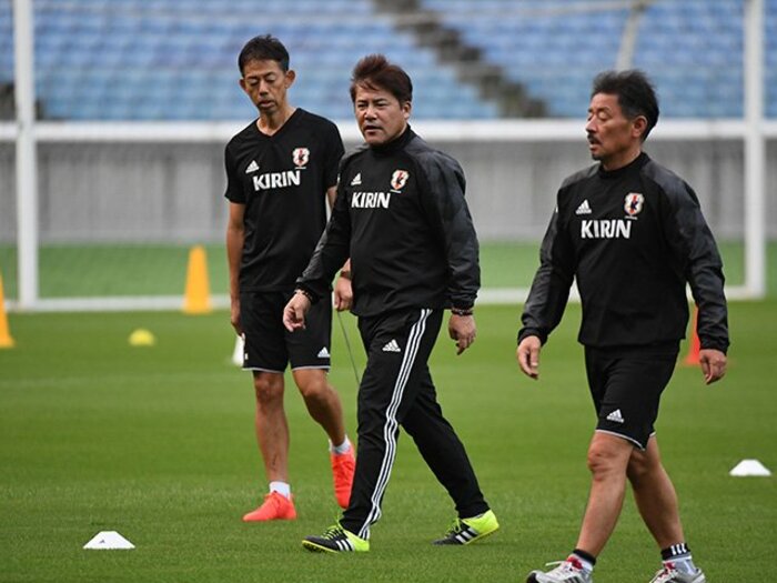 時機を逸した監督交代の唯一の価値、日本人指揮官で戦うということ。＜Number Web＞ photograph by JFA/AFLO